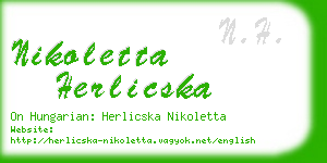 nikoletta herlicska business card